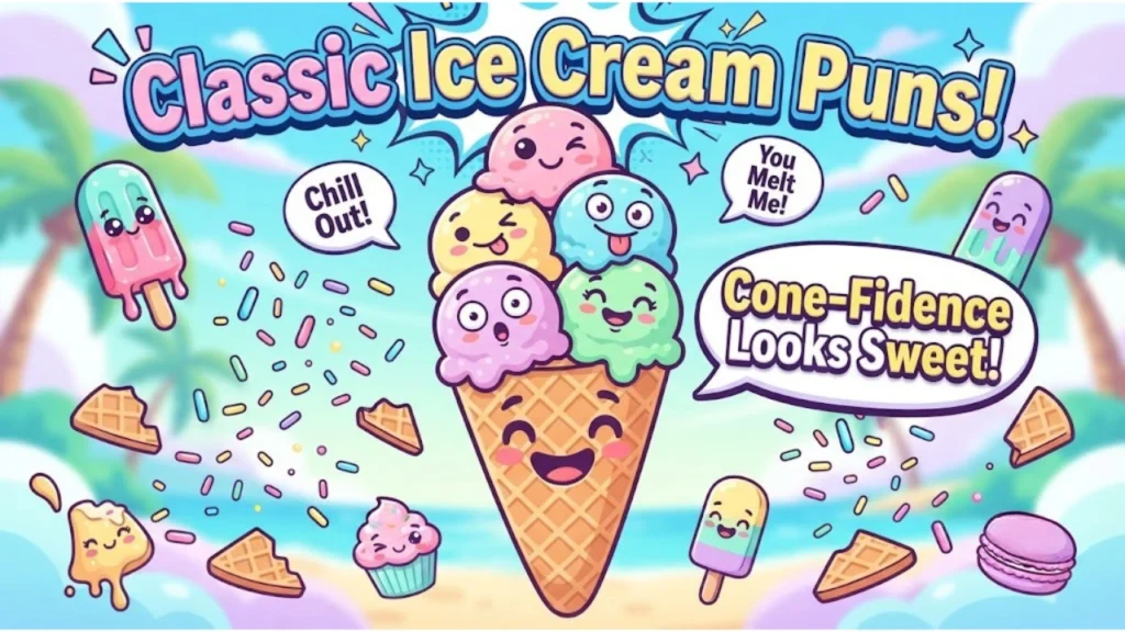 Classic & Short One Liner Ice Cream Puns