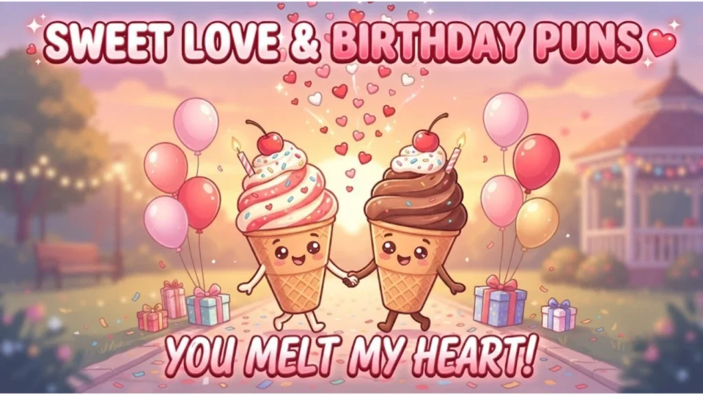 Cute One Liner Ice Cream Puns for Love, Dates & Birthday Cards