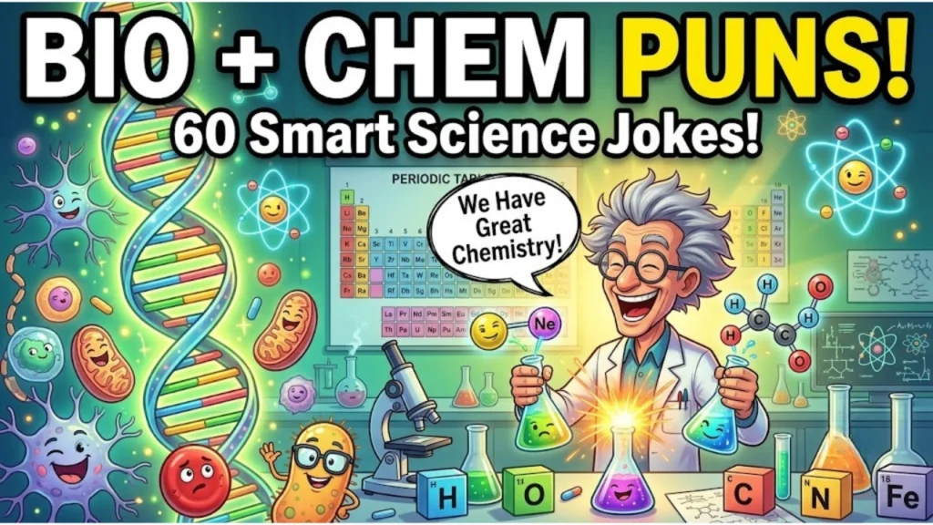 Funny One-Liner Science Puns for Biology and Chemistry