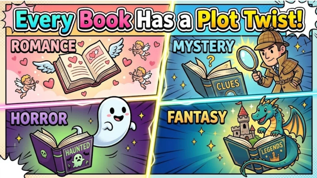 Genre-Specific Book Puns for Romance, Mystery, Horror, and Fantasy