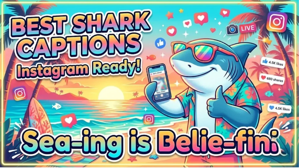 One Liner Shark Puns for Instagram Captions