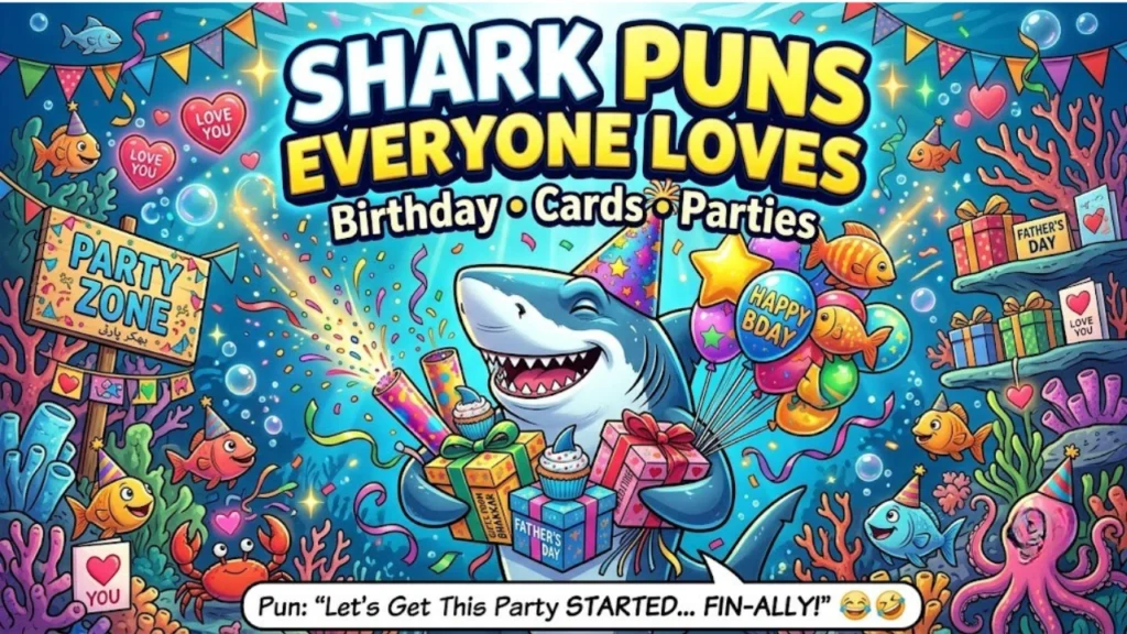 One Liner Shark Puns for Parties, Cards, and Celebrations