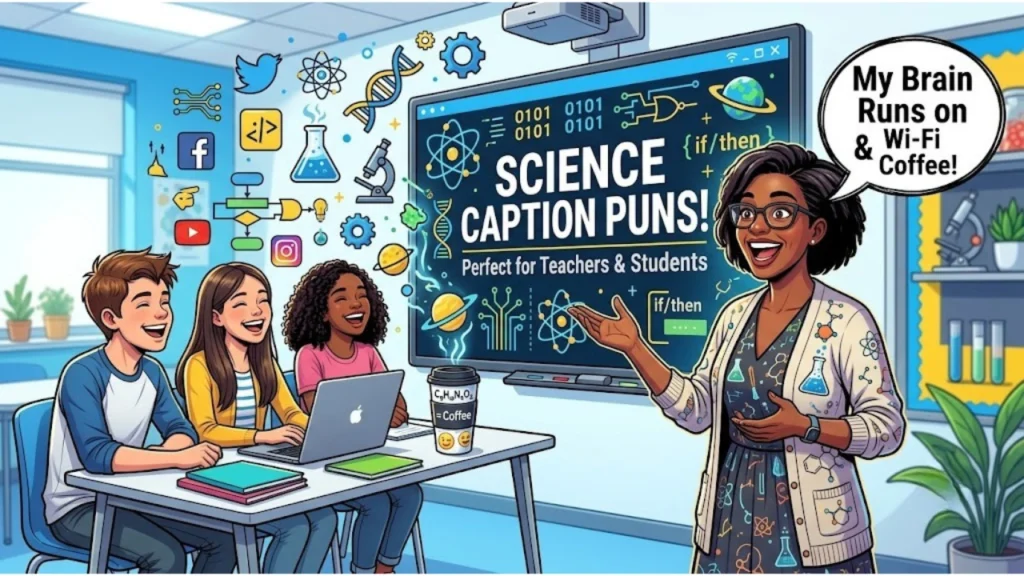 Science Puns for Classroom Captions and Social Media