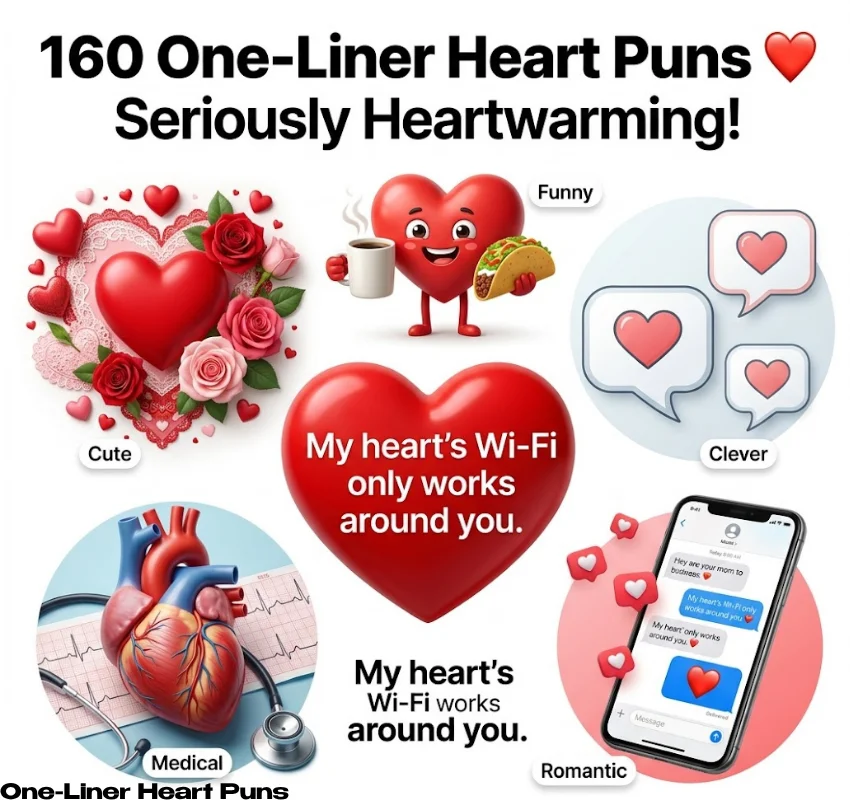 160 One-Liner Heart Puns That Are Seriously Heartwarming ❤️