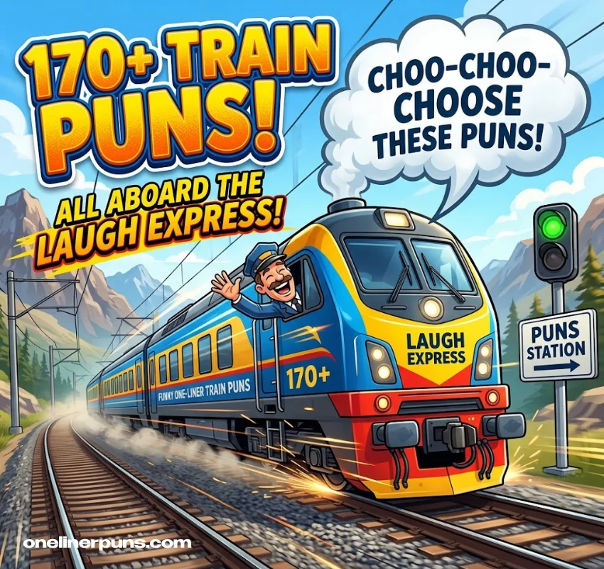 170 Hilarious One-Liner Train Puns That Are Right on Track