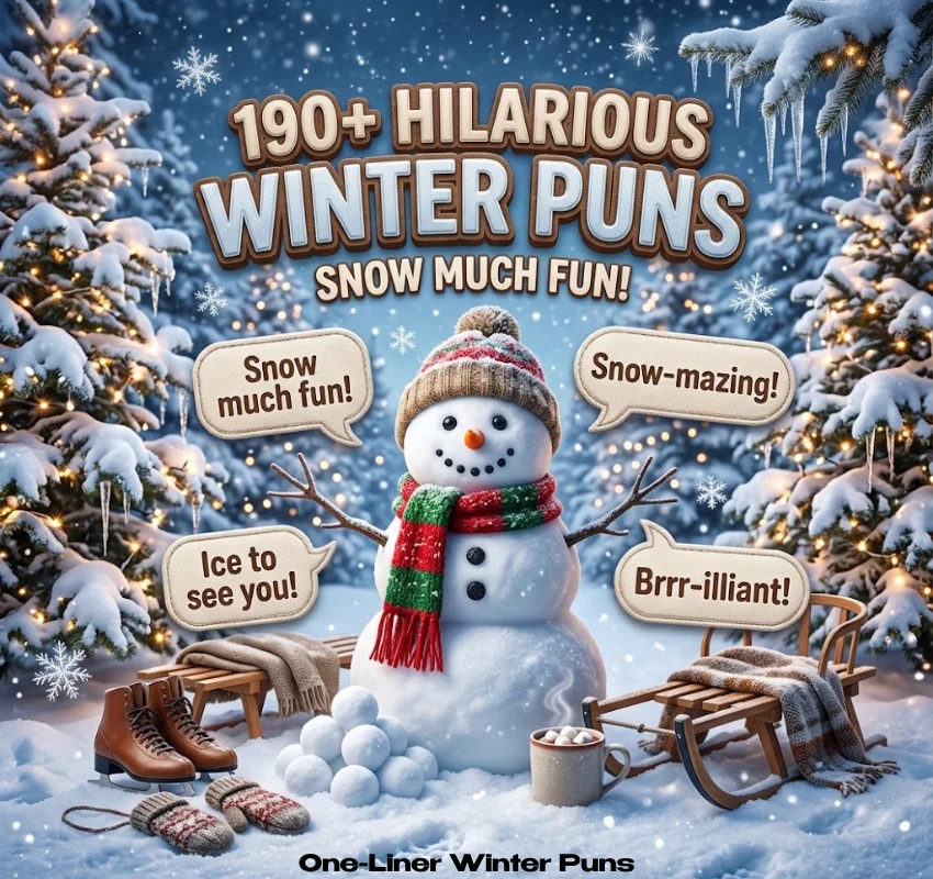 190+ Hilarious One-Liner Winter Puns That Are Snow Much Fun