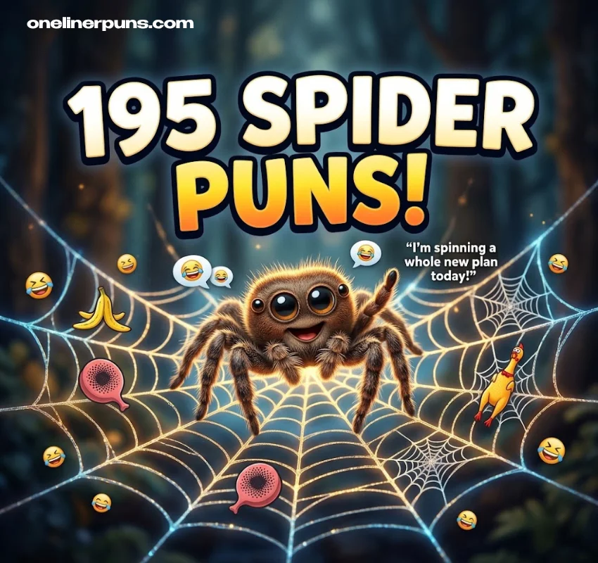 195 Hilarious One-Liner Spider Puns That Will Spin You Into Laughter
