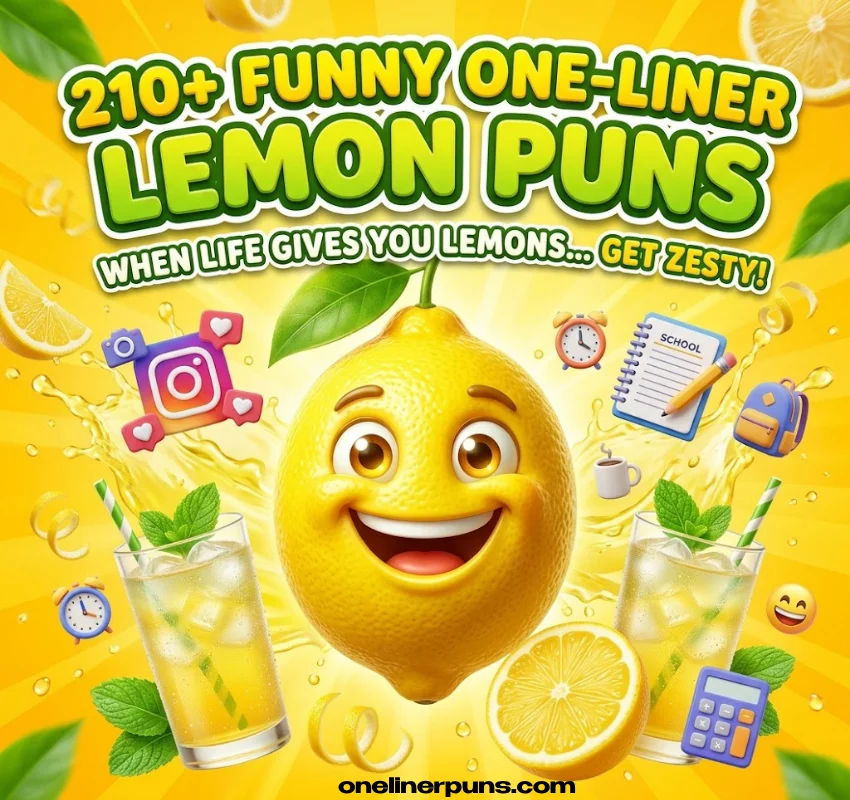 210+ Hilarious Funny One-Liner Lemon Puns That Will Make You Smile