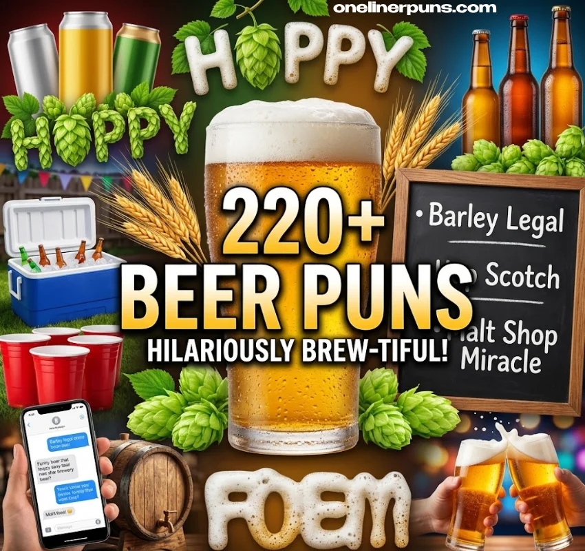 220+ One Liner Beer Puns That Are Hilariously Brew-tiful