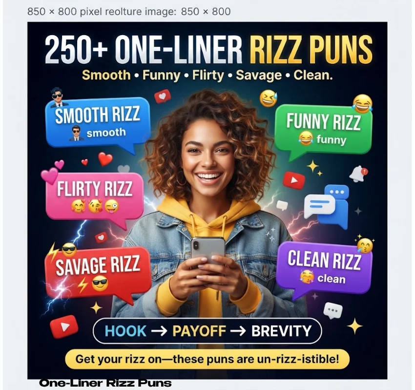 250+ Hilarious One-Liner Rizz Puns That Are Smooth, Funny & Flirty