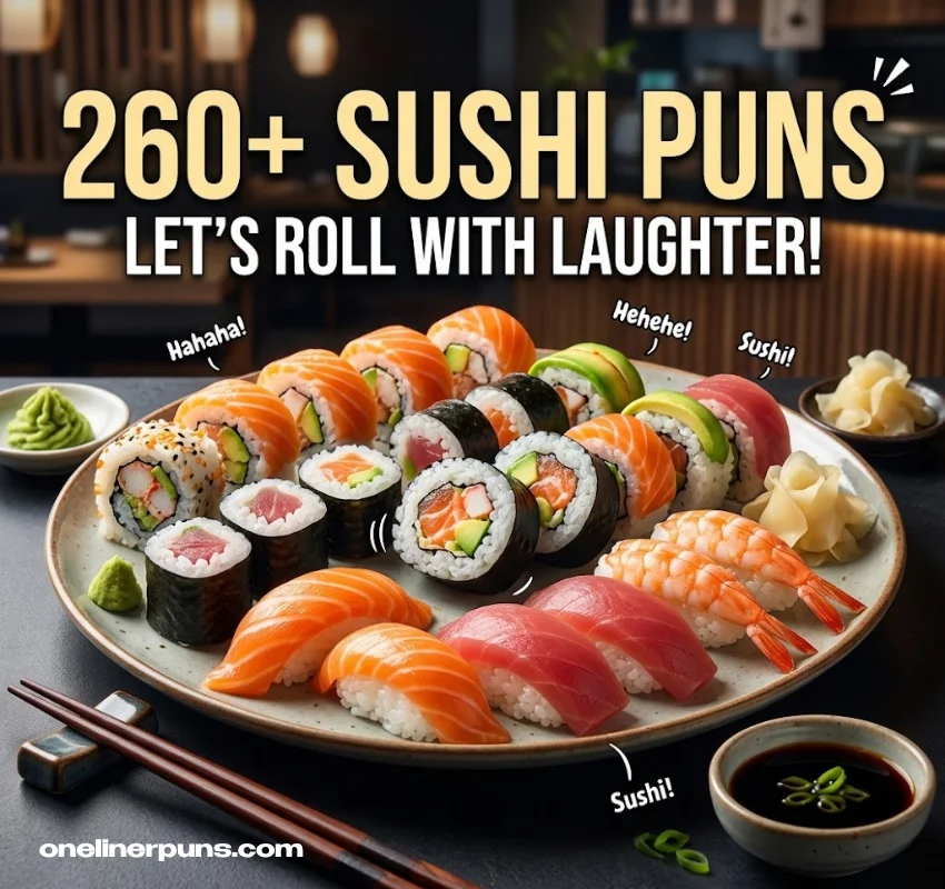 260+ Hilarious One-Liner Sushi Puns That Will Roll You Over With Laughter