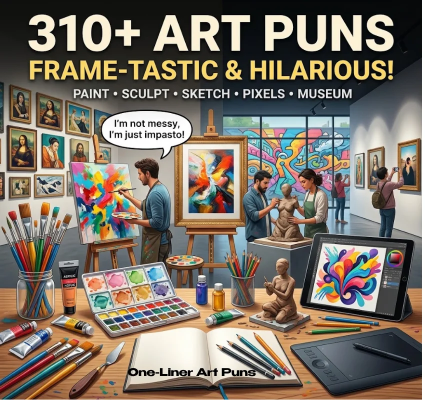 310+ One-Liner Art Puns That Are Simply Frame-tastic 🎨