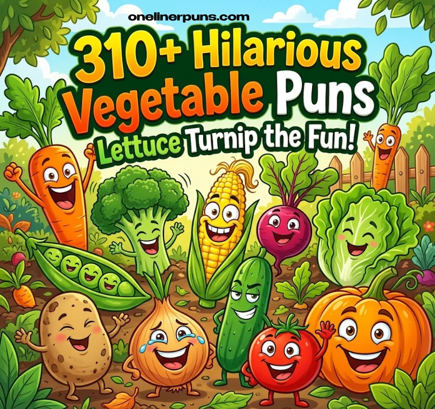 310 One-Liner Vegetable Puns That Will Make You Laugh Out Loud