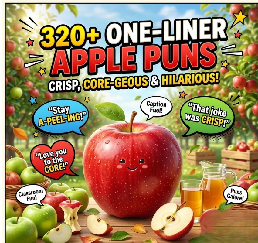 320+ Hilarious One-Liner Apple Puns That Are Absolutely Core-geous