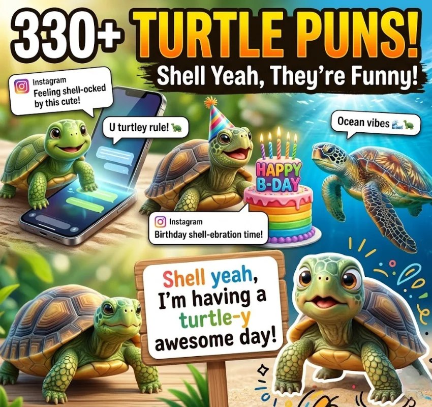 330+ One-Liner Turtle Puns That Are Shell-arious