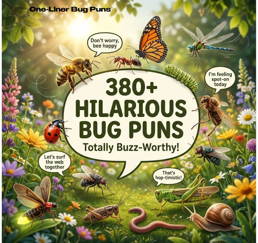 380+ Hilarious One-Liner Bug Puns That Are Totally Buzz-Worthy