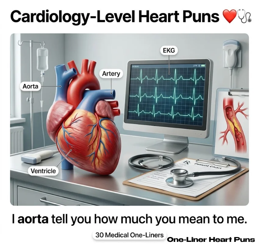 Cardiology-Level Heart Puns (Medical One-Liners)