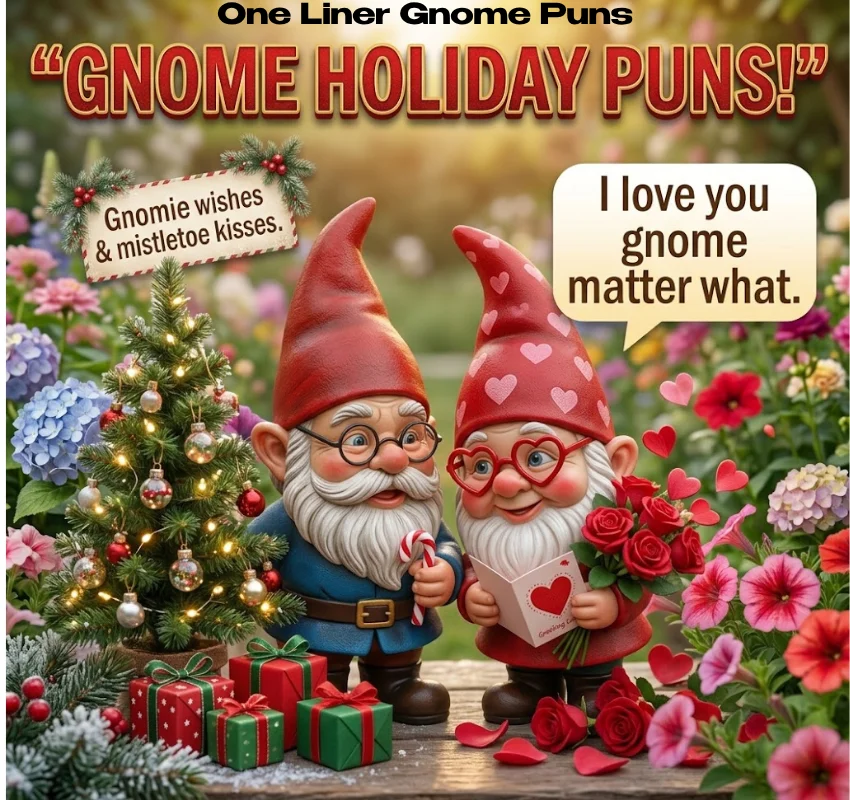 Christmas and Valentine's Gnome Puns
