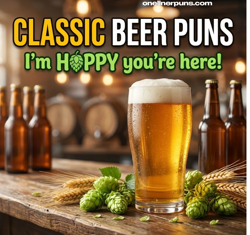 Classic and clean one-liners beer puns
