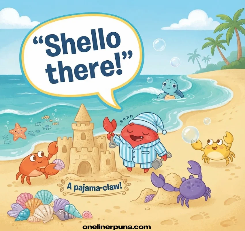 Clean crab puns for kids: