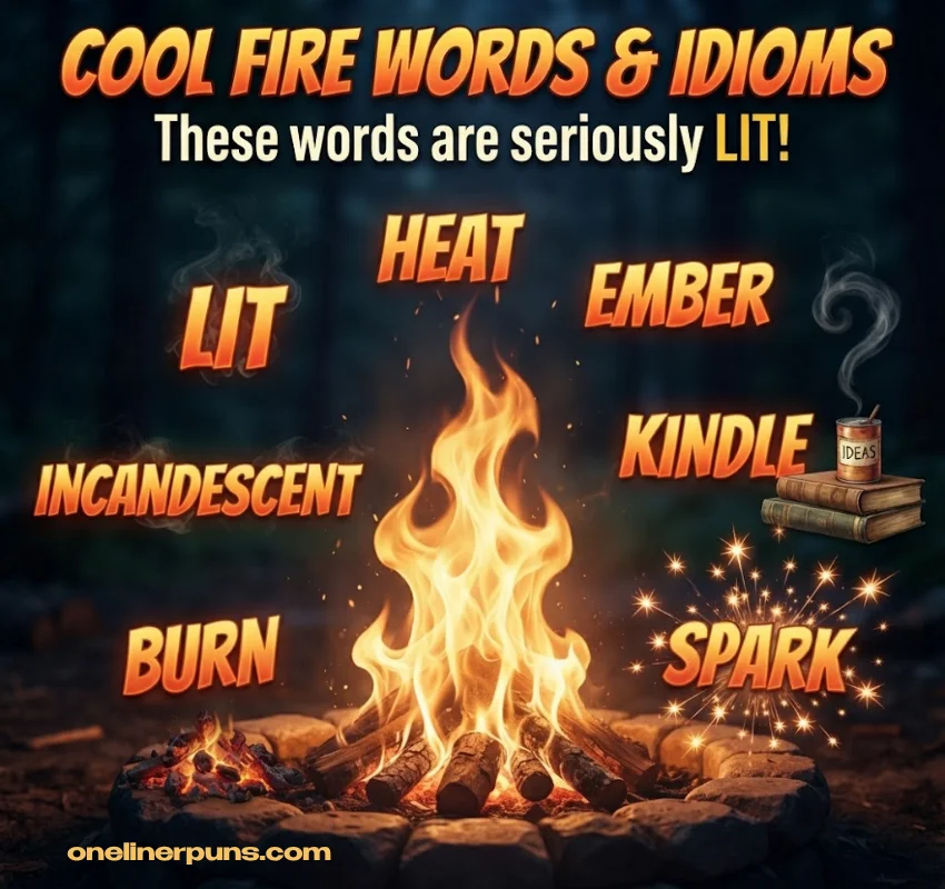 Cool Fire Words, Idioms and Catchphrases 🔥