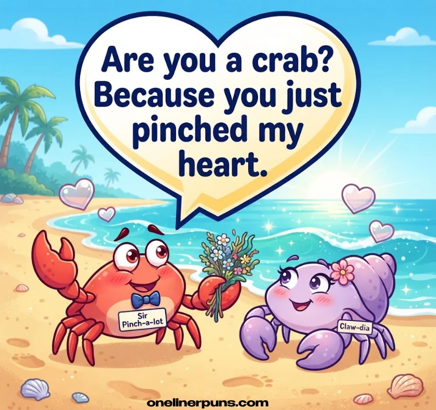 Crab pick-up lines and punny crab names:
