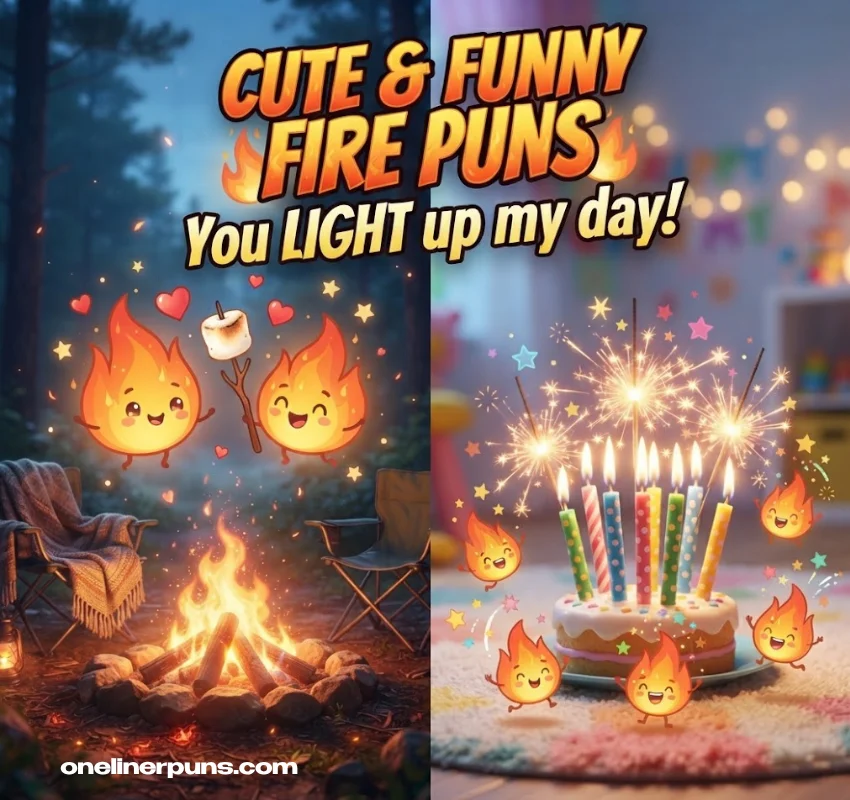 Cute, Romantic and Kid-Friendly Fire Puns 🔥