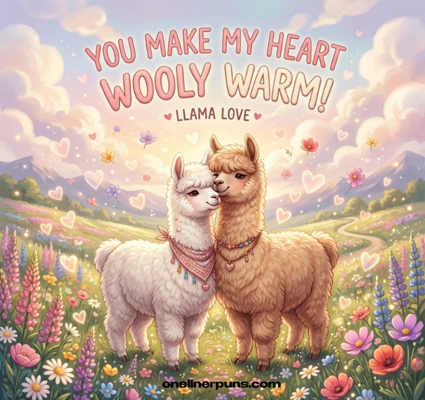 Cute and sweet llama puns for someone you love: