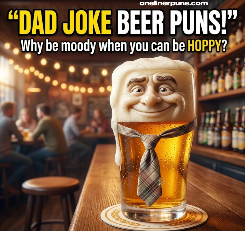 Dad-joke style one-liners beer puns