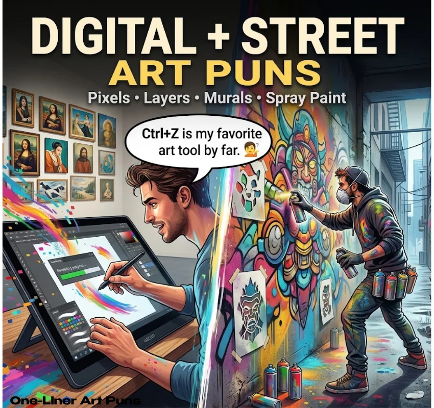 Digital Art and Street Art One-Liner Puns