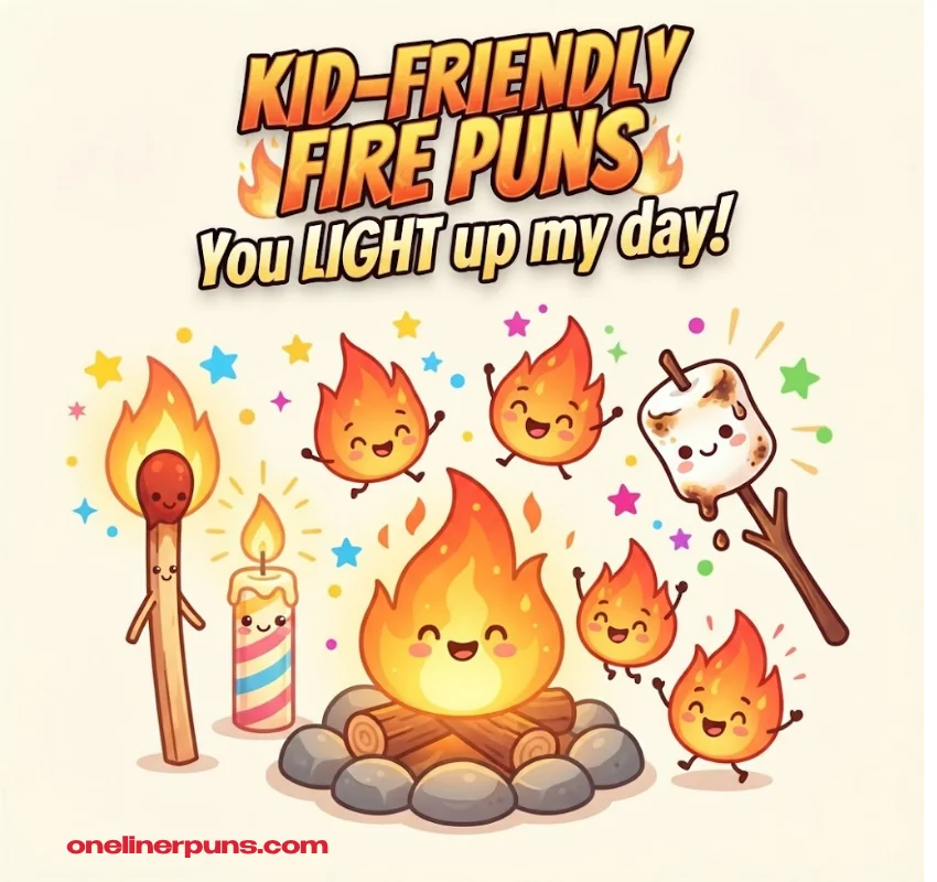 Family-Friendly Fire Puns for Kids