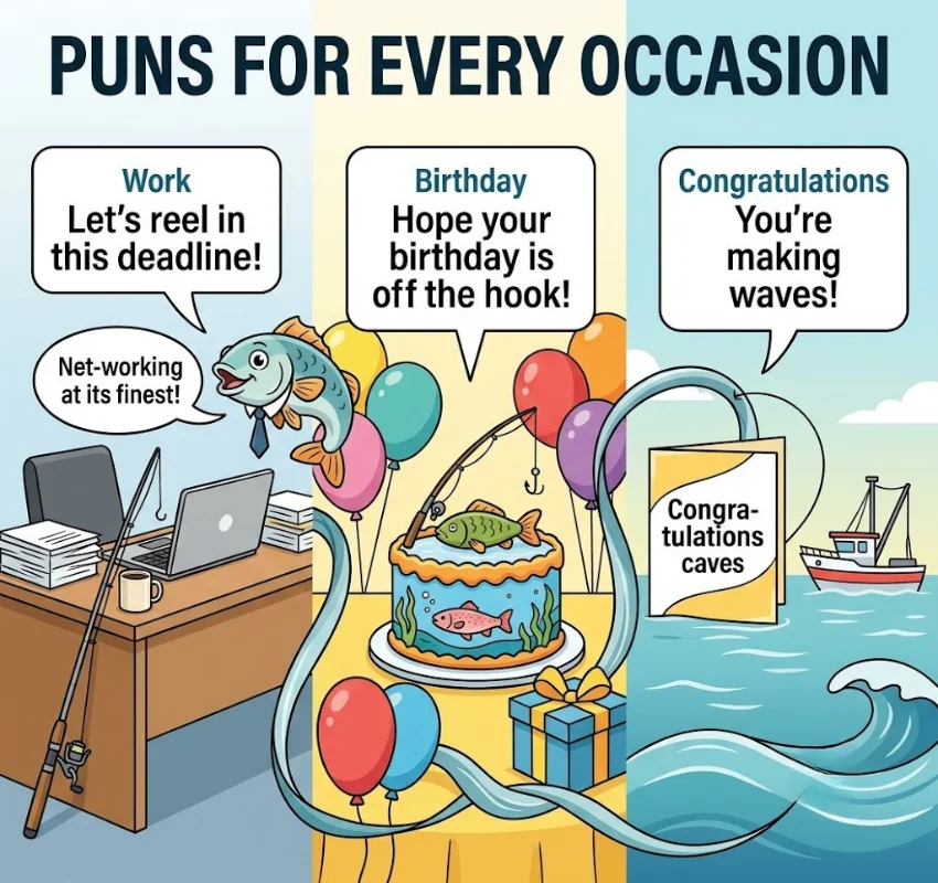 Fishing Puns for Work, Birthdays, and Special Occasions