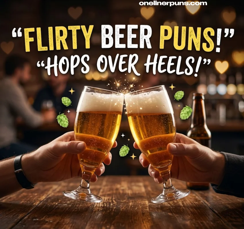 Flirty and playful one-liners beer puns