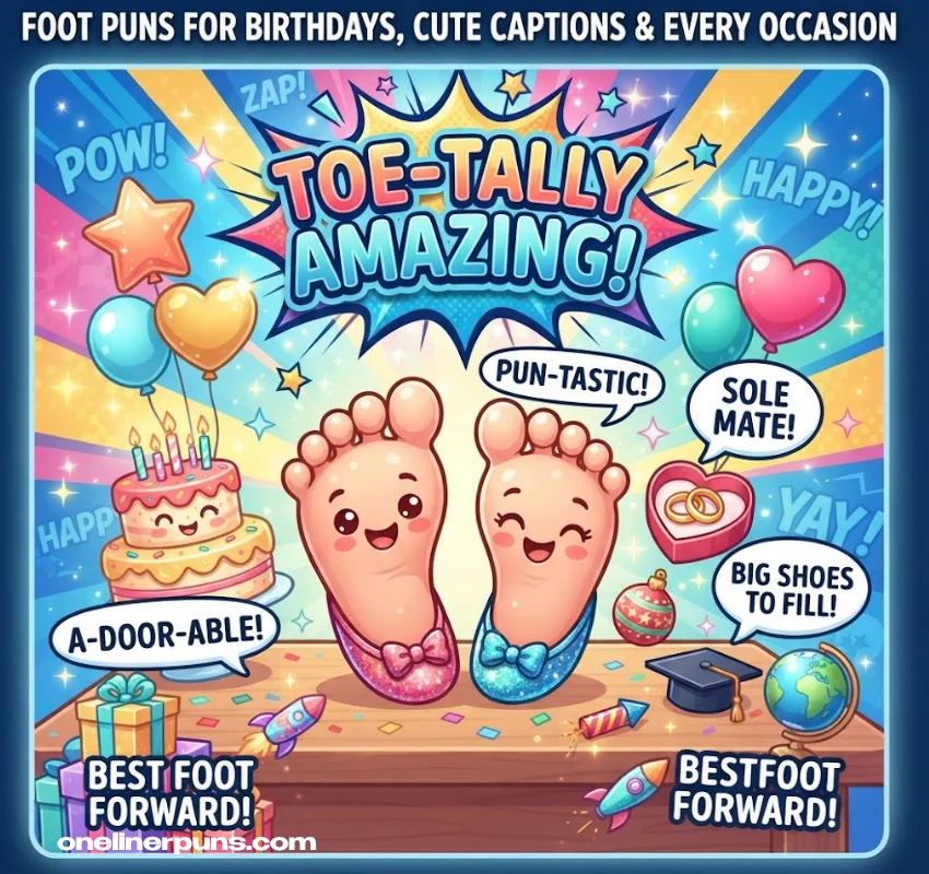 Foot Puns for Birthdays, Cute Captions & Every Occasion