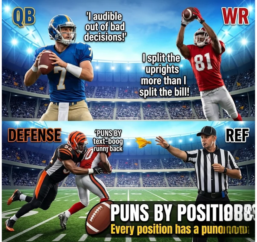 Football Puns One-Liners by Position