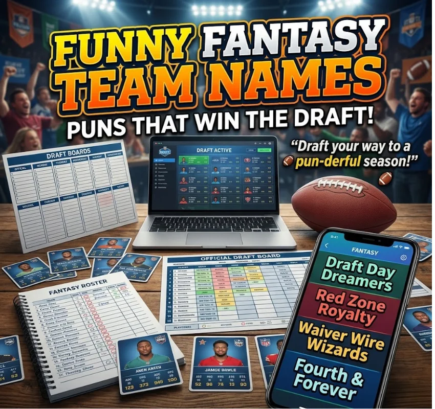 Football Team Name and Fantasy Football Puns