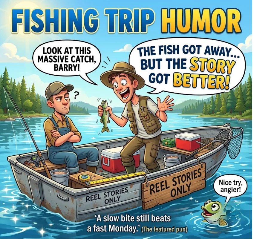 Funny One Liner Fishing Puns for Anglers and Fishing Trips