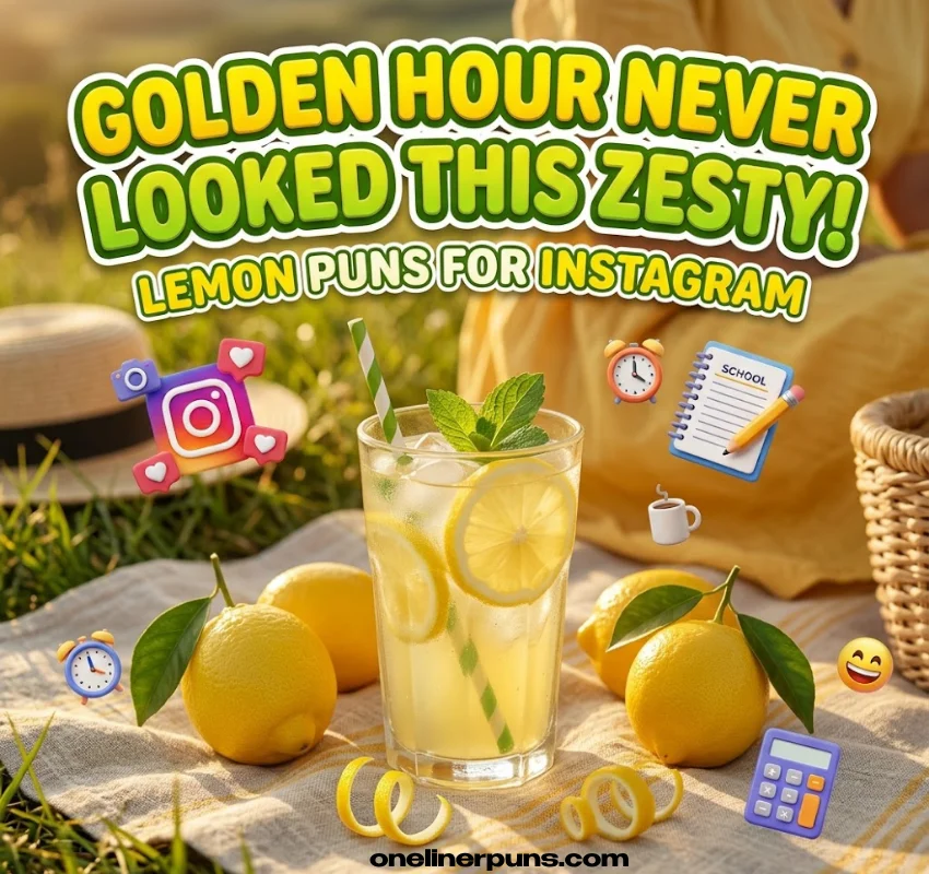 Funny One-Liner Lemon Puns for Instagram Captions