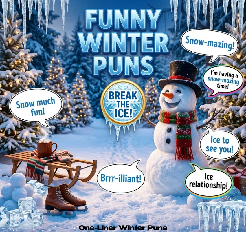 Funny One-Liner Winter Puns to Break the Ice