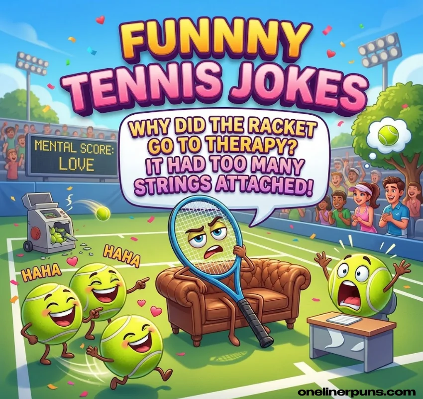 Funny Tennis One-Liner Jokes and Wordplay