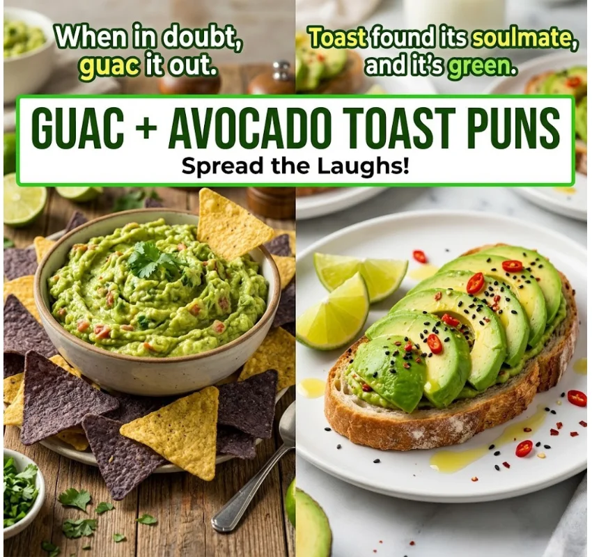 Guacamole and Avocado Toast One-Liner Puns