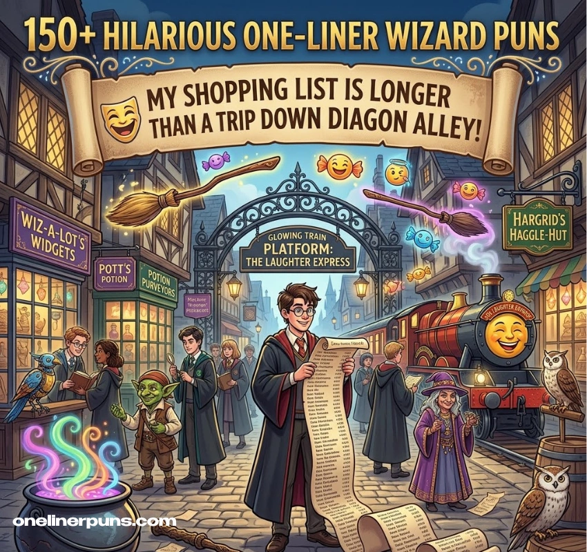 Harry Potter Location and Magical Object Puns