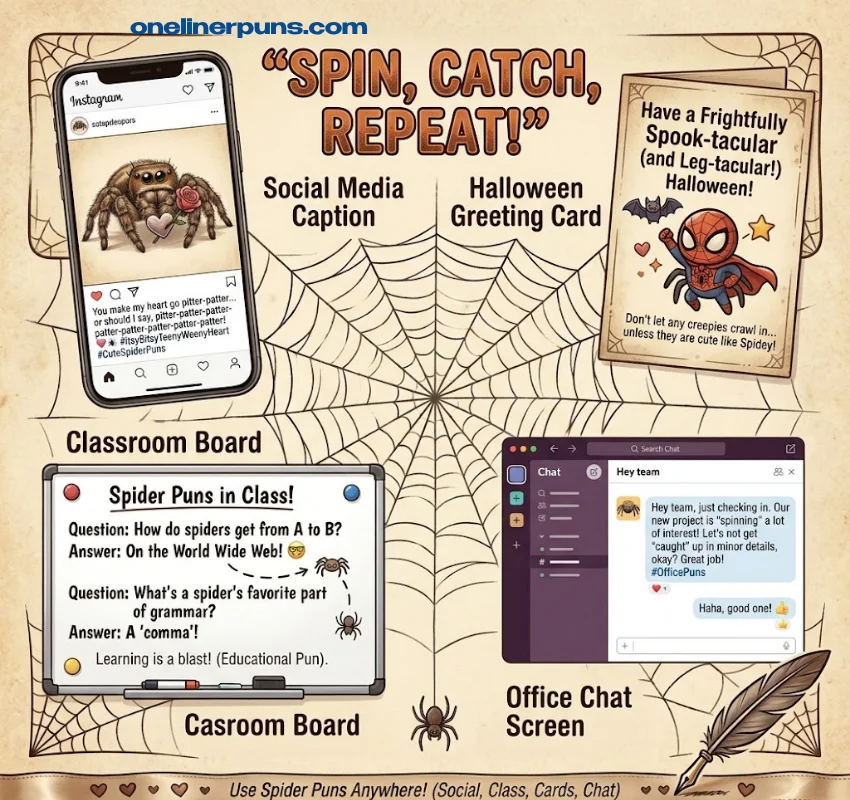How to Use These Spider Puns