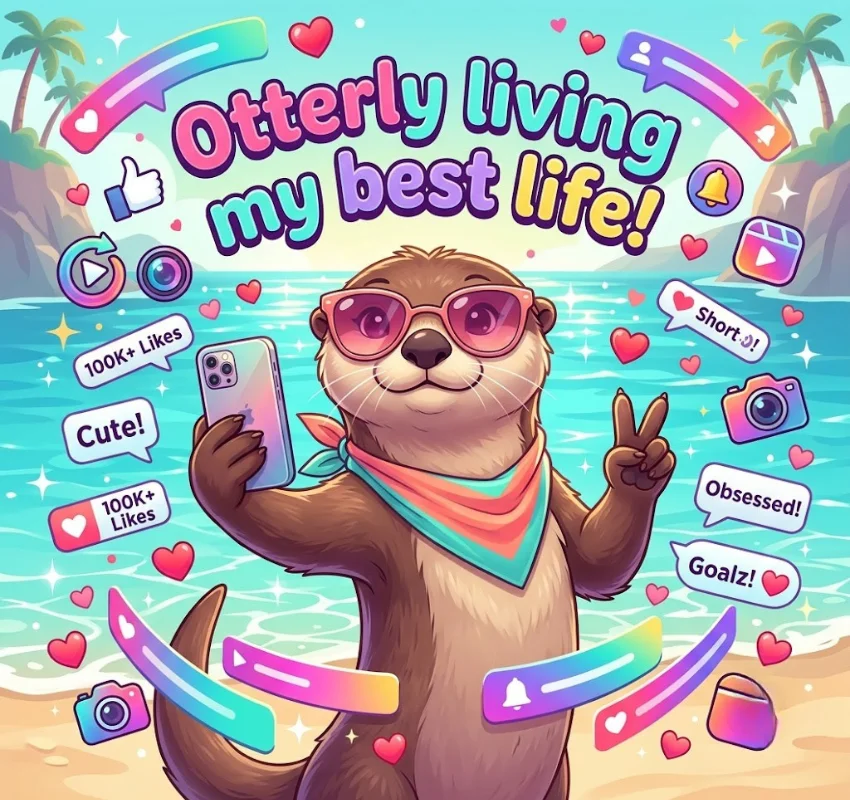 Instagram and TikTok Otter Captions