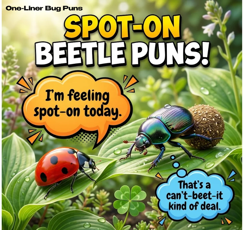 Ladybug and beetle puns