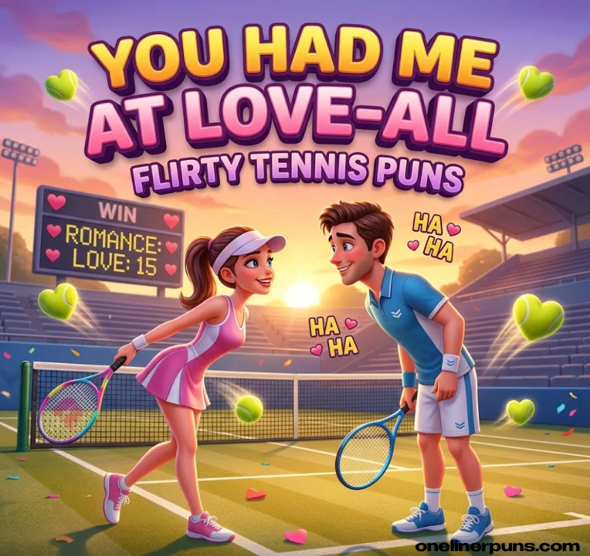 Love and Flirty Tennis One-Liners