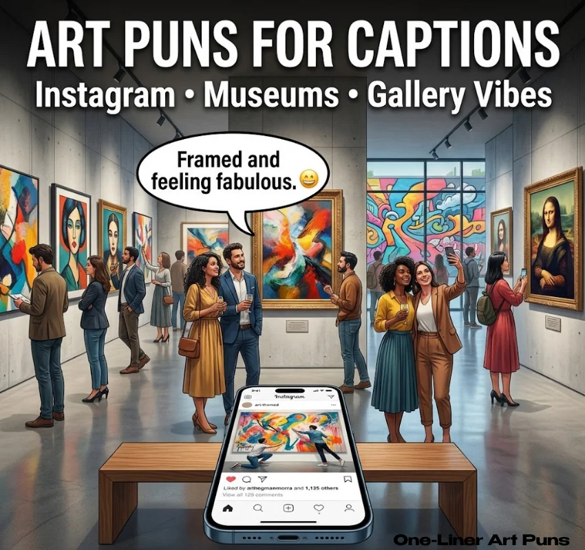 One-Liner Art Puns for Instagram Captions and Museum Moments