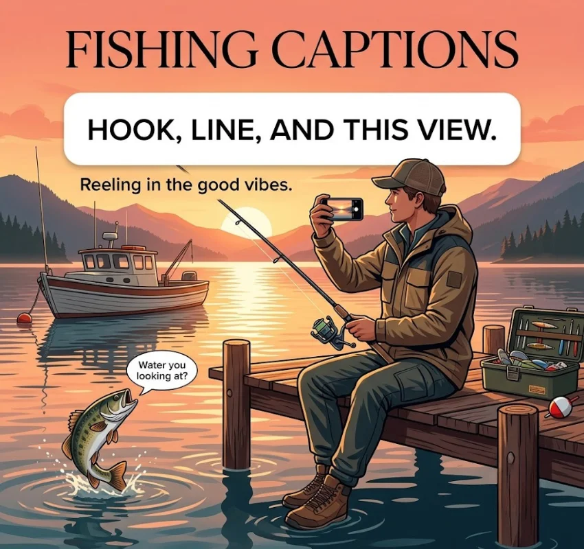 One Liner Fishing Puns for Instagram Captions