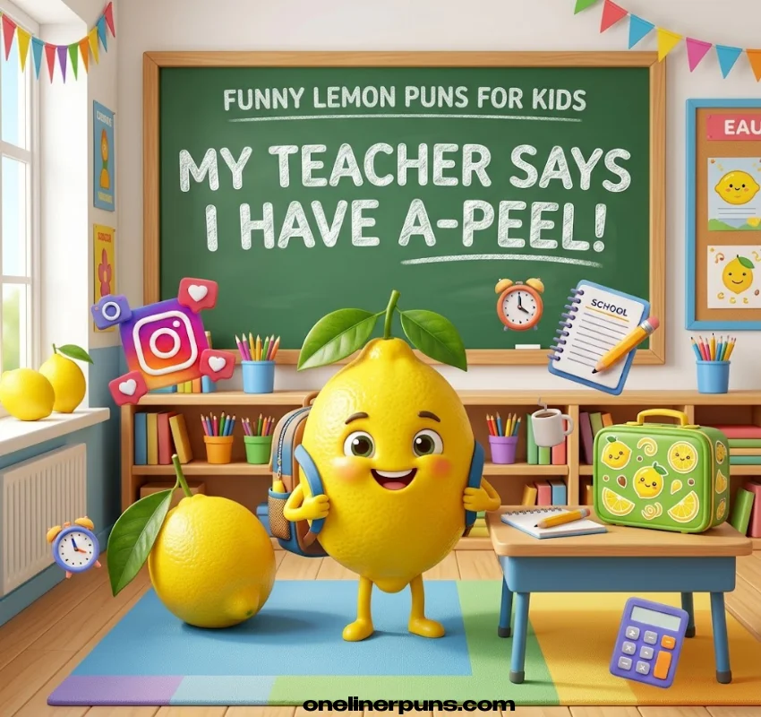 One-Liner Lemon Puns for Kids and Classrooms