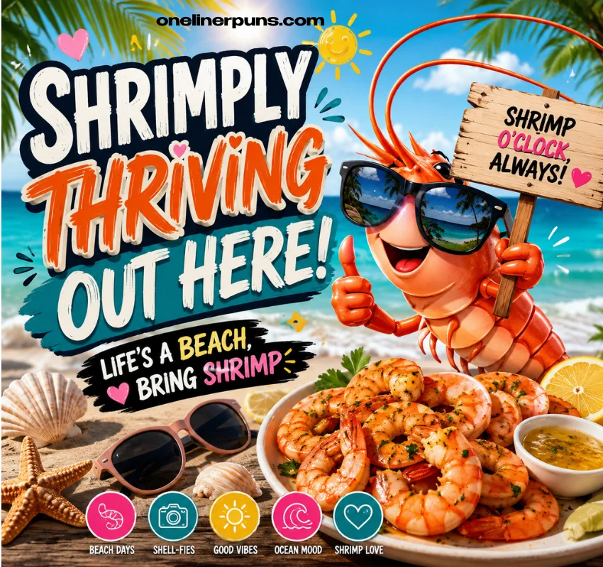 One-Liner Shrimp Puns for Instagram Captions